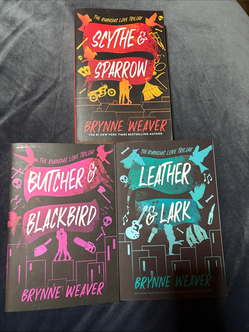 Brynne Weaver Trio — Red, Pink, Teal Book Covers